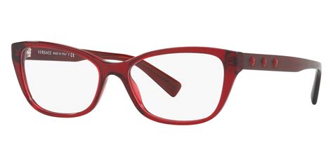 versace ve 3249 red|Versace VE3249 Women's Cat Eye Eyeglasses .